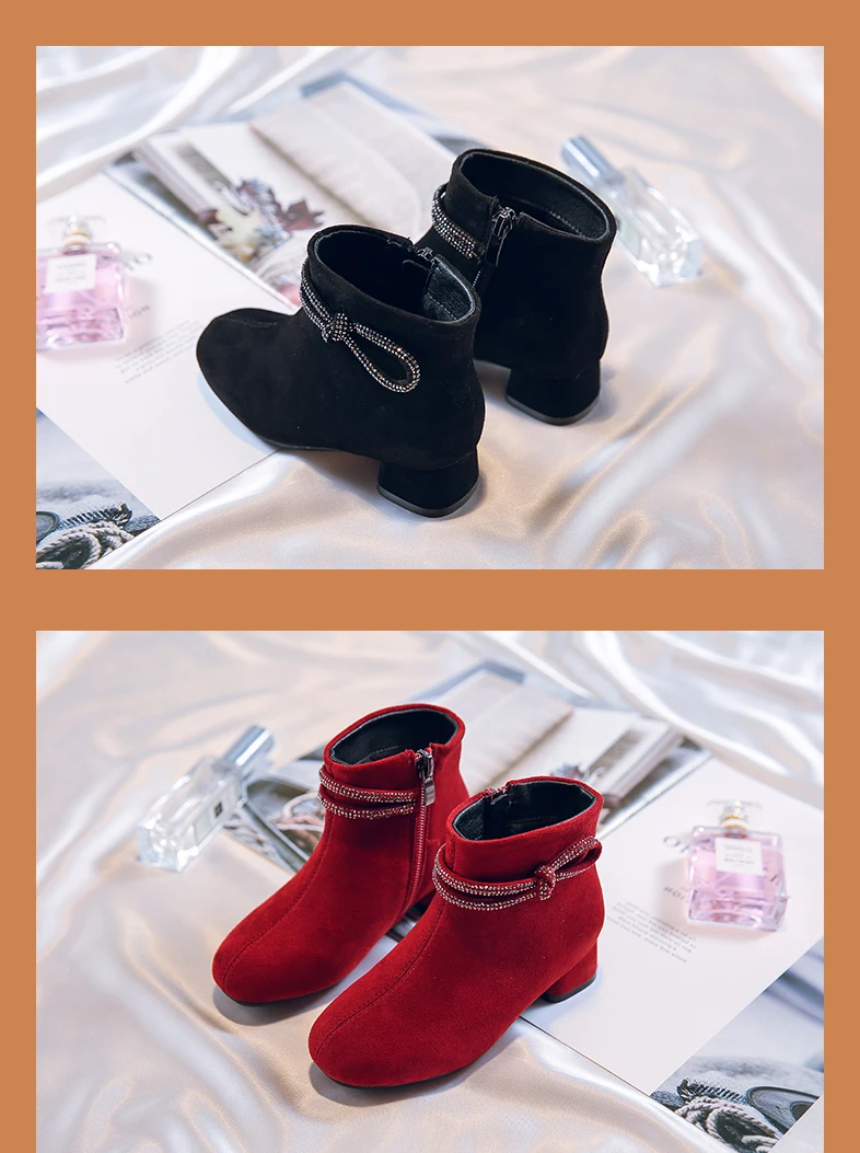 CCTWINS/детская обувь; Новинка года; осенние короткие ботинки для девочек; Детские Зимние Модные мягкие ботинки; детская обувь принцессы из натуральной кожи; FB1785