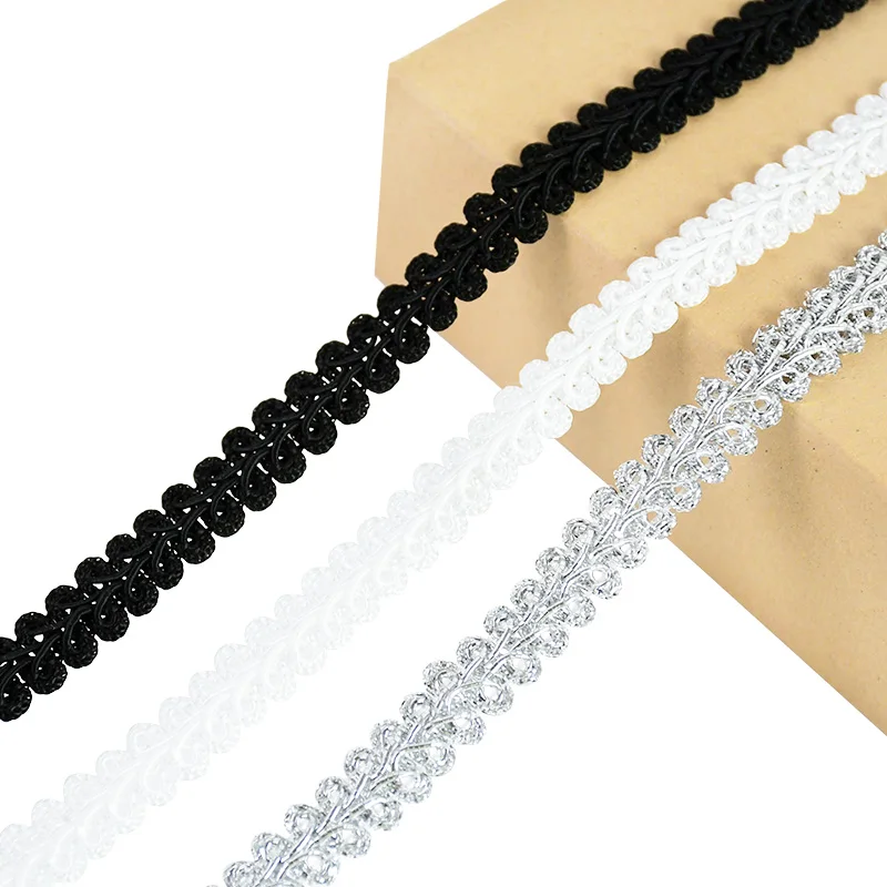 5yards Gold Silver Centipede Braided Lace Ribbon Sewing Fabric Trim DIY Clothes Handmade Accessories Wedding Party Decoration