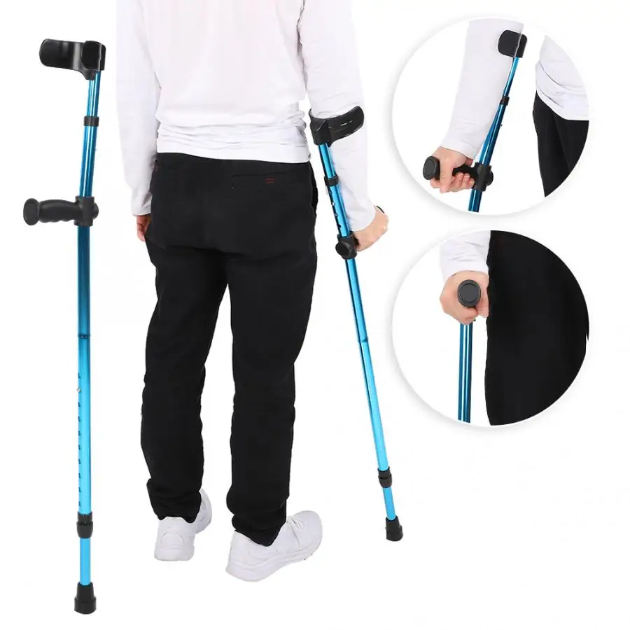 

Collapsible Telescopic Folding Cane Adjustable Underarm Walking Stick Aluminum Alloy Crutch for Elderly Disabled Leg Foot Injury