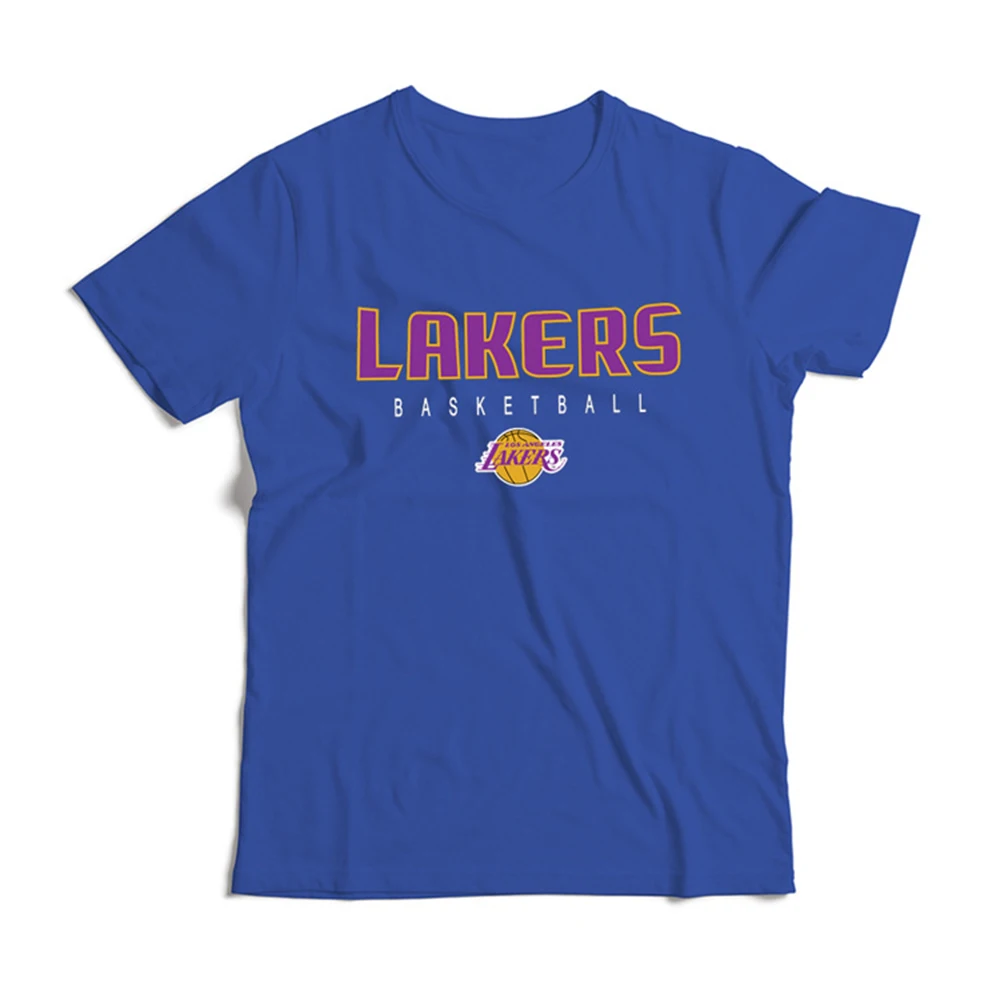 

2019 Currently Available Cross-Border Wish Amazon Cross-Border EBay Men's NBA Lakers Uniform Printed Short Sleeved T-shirt Cotto