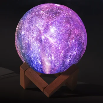 

1pc 7 Colors 3D Lunar USB Moon Remote Control LED Night Light Lamp for Kids Birthday Friend
