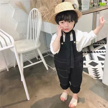 Модное колье для мальчиков и девочек, новые осенние детские штаны, Детские корейские штаны