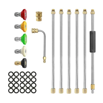 

Power Washer Gutter Rod Replacement Lance Spray Nozzle Tips 1/4 Inch Connect Pressure Washers Garden Washer
