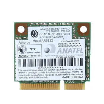 

AR9462 AR5B22 WB222 Half Mini PCIe 300Mbps Bluetooth4.0 WLAN Wifi Wireless Card 28GE