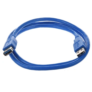 

Blue Male to Female Computer USB A Type Extension Cable 1M