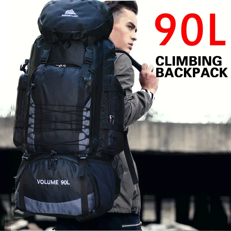 

90L Rucksack Hiking Backpacks Mountain Backpack Waterproof Tear resistance Backpack Multi-function Camping Vocation Climbing