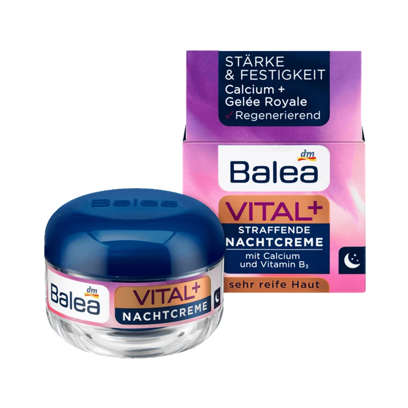 Интенсивный увлажняющий ночной крем Balea VITAL + для зрелой кожи возрастом 55 70 лет