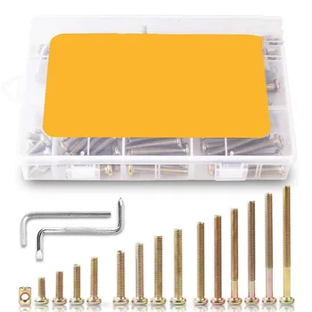 

Crib Screws Bolts Nuts Kit Hex Socket Head Cap Screws Nuts for Crib Bunk Bed Furniture Cot,with 2x Wrenches