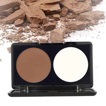 

Natural Makeup 2 Color Bronzer Highlighter Powder Palette Trimming Powder Make Up Face Cosmetic Contour Pressed Powder