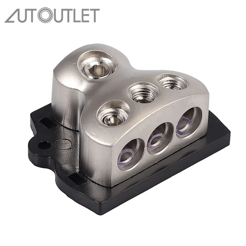 AUTOUTLET 1 шт. для 3-полосного распределителя мощности автомобиля блок 1x0 Датчик в 3x4 из меди для аудио сплиттера