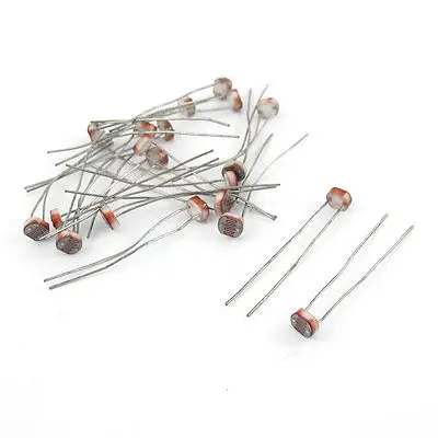 20 Pcs 50-100K ohm Photoresistor Photo Resistors Light-Dependent Resistance | Обустройство дома
