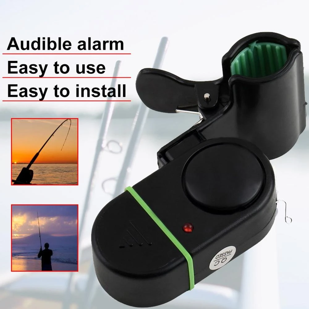 Electronic Fishing Alarm Fish Bite Strike Sound Bell Alert Clip-On Fish Rod Pole