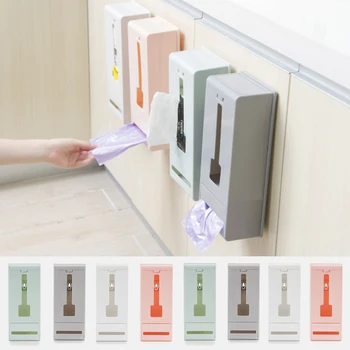 

Plastic Storage Box Wall Hanging Garbage Bag Box Kitchen Debris Sorting Box Plastic Bag Storage Box drawer organizer