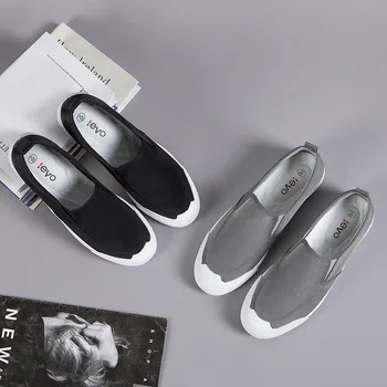 

Spring and Summer Casual Flat Shoes Men's round-Toe Breathable Tight with Foot Covering MEN'S Shoes Trend Students Canvas Shoes