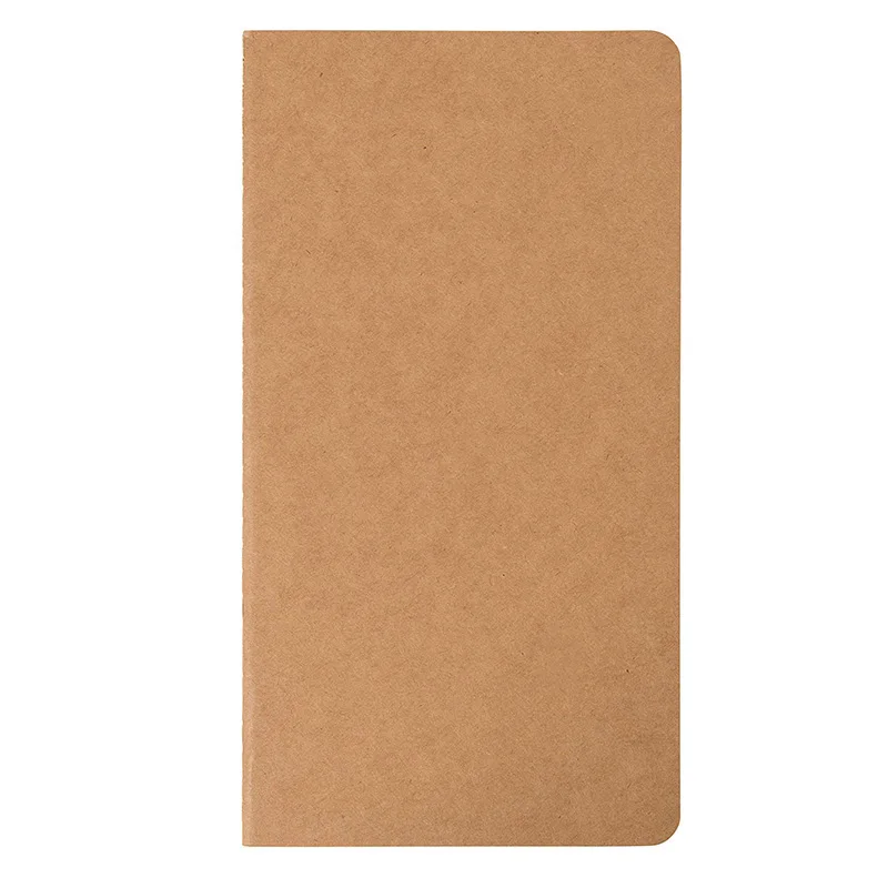 Kraft Notebook- Lined Notebook Journals, Pocket Journal for Travelers, Diary, Notes- H5 Size, Soft Cover Sewn Notebook, Brown
