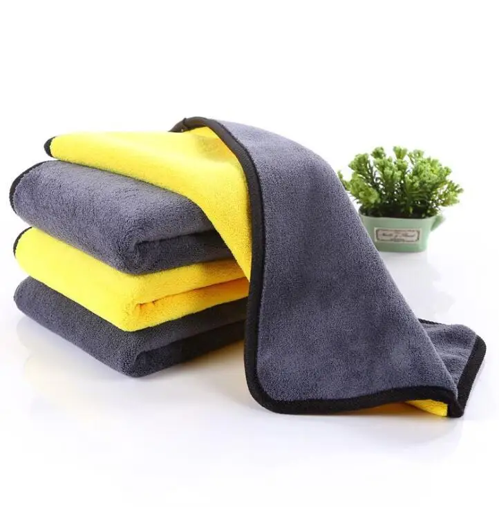 

50pcs New Double Side Car Wash Towels Microfiber Washing Drying Towel Thick Plush Polyester Fiber Car Cleaning Cloth Auto Care#3