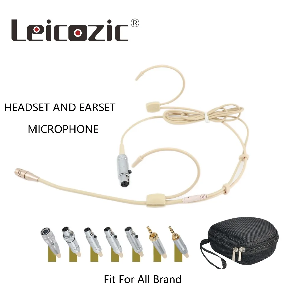 Leicozic Топ Мини XLR 4-контактный однонаправленный конденсаторный микрофон гарнитуры Беспроводной Системы подходят для всех автомобилей марки поясной