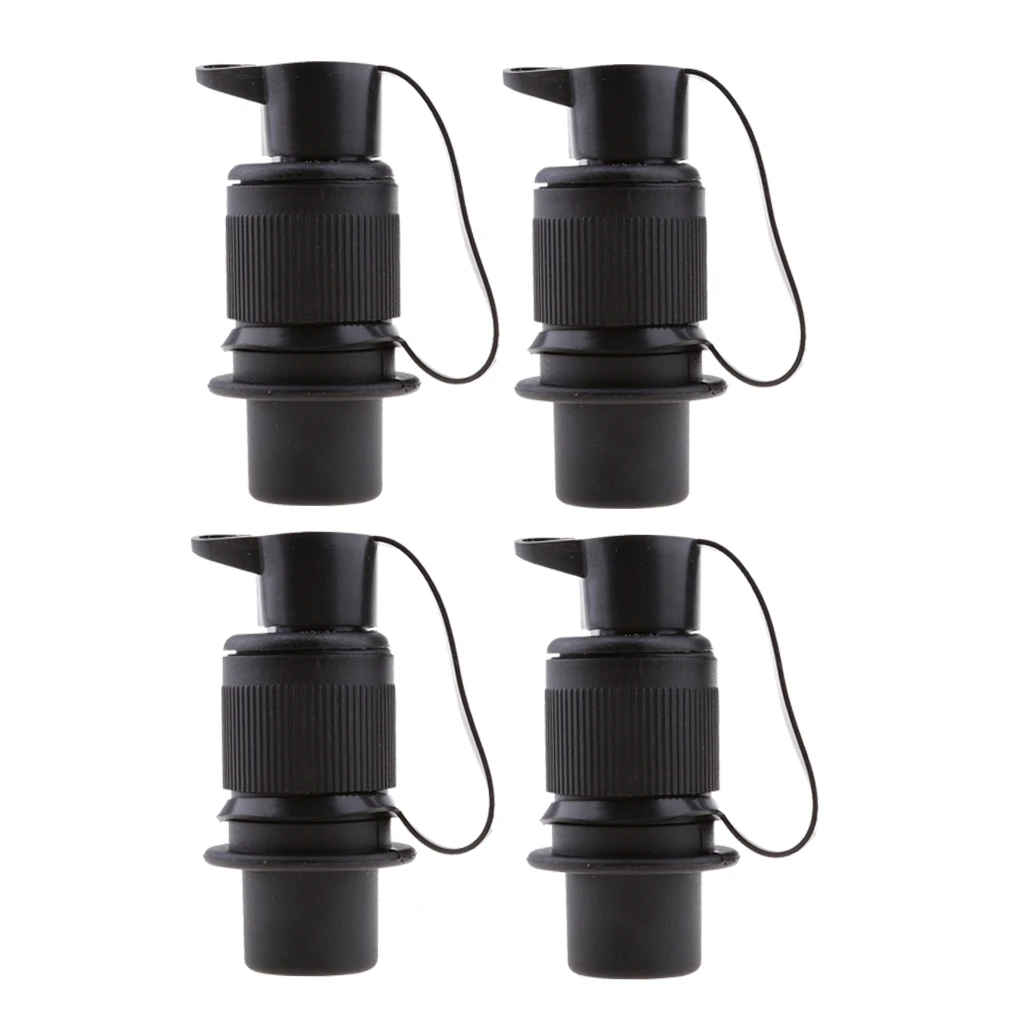 4 X Caravan Truck Boat Tow Electrical Wire Connector 3  Socket Black