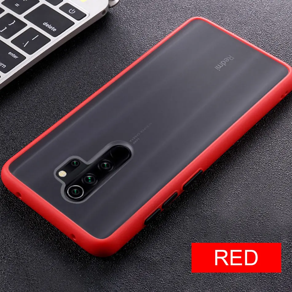 Роскошный мягкий силиконовый бампер чехол для Xiao mi Red mi Note 7 8 Pro 8T 8A 7A для Xiaomi mi 9 CC9 E Pro A3 Матовый противоударный чехол - Цвет: red