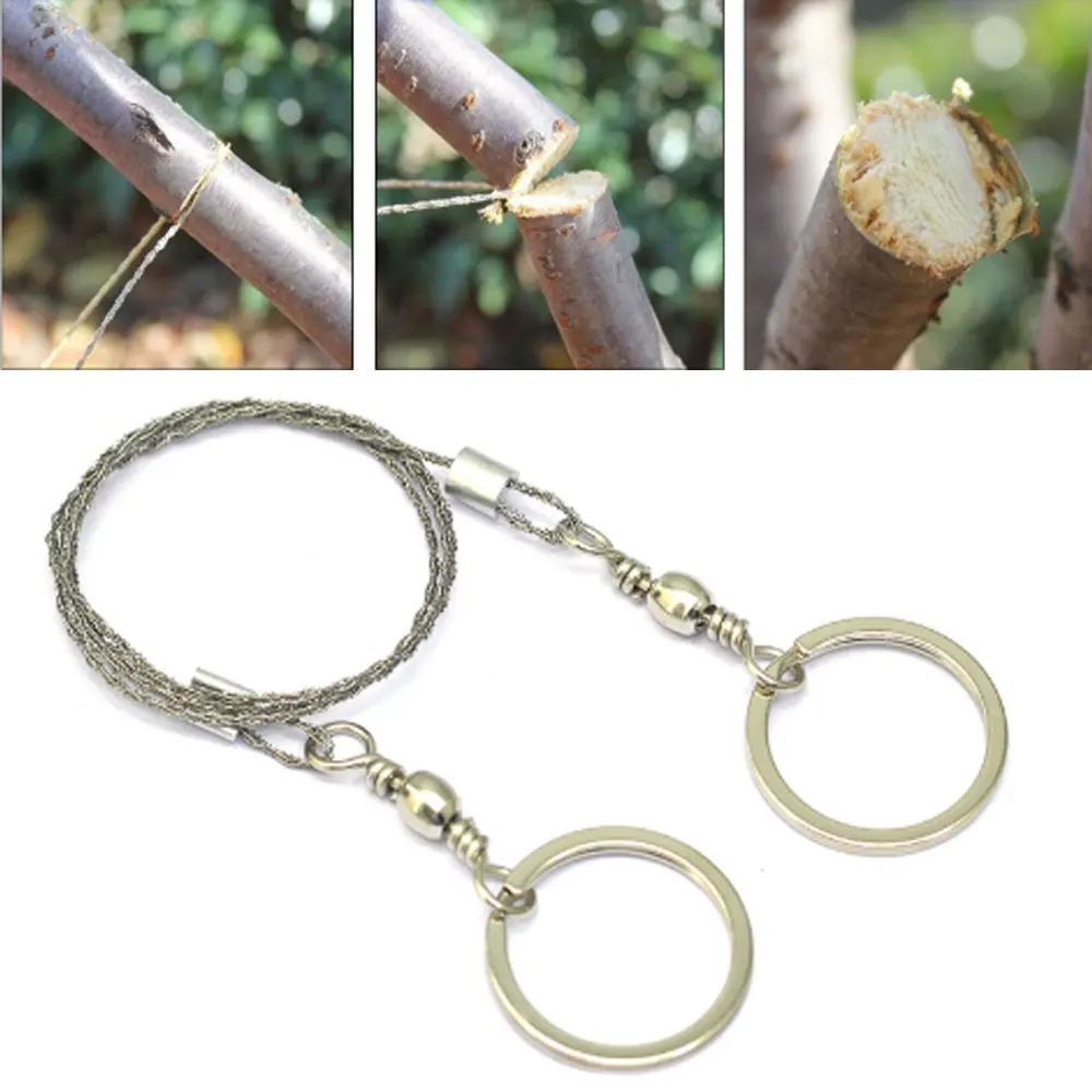 

Camping Stainless Wire Saw portable emergent hand chain saw cutter outdoor climbing hunting hiking survival tool kit