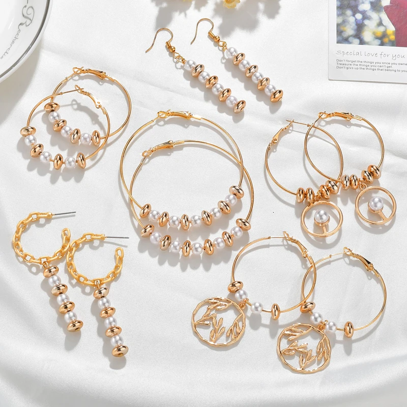 

Multiple Styles Bohemia Round Earrings For Women Gold Statement Earring Korean Jewelry Brincos Elegant Earring For Women