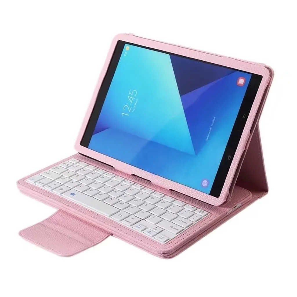 Кожаный чехол-книжка для samsung Galaxy Tab S3 T820, 9,7 дюймов, fundas, умный чехол с подставкой+ беспроводная клавиатура