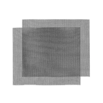 

2 Pcs Barbecue Grill Mats Baking Mat, Back Rectangular and Non-Stick Coating