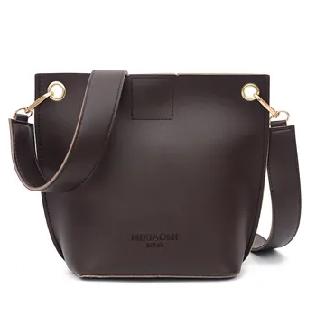 

Textured Bag Women's 2020 New Style Retro Fashion Bucket Bag Versatile Crossbody Bag Shoulder Bag Messager Bag