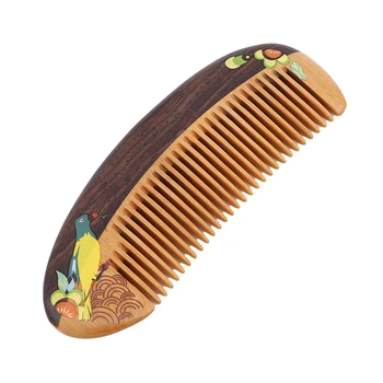 

Double Color Wood Comb Wooden Handle Combs Hair Style Designer Professional For Ladies Great Gift