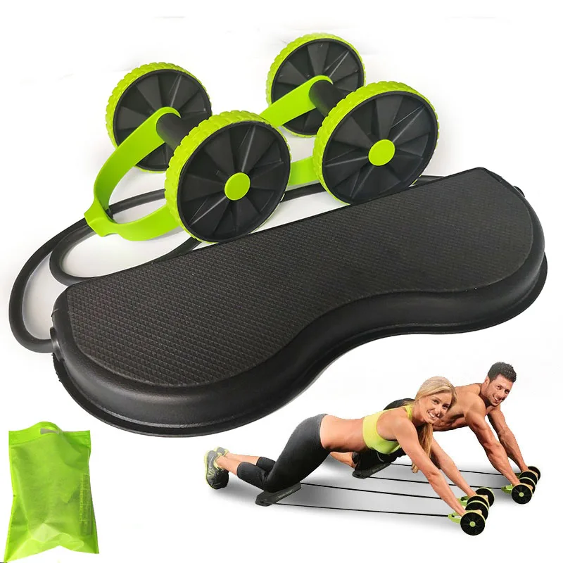 AB-Wheels-Roller-Stretch-Elastic-Abdominal-Resistance-Pull-Rope-Tool-AB-roller-for-Abdominal-muscle-trainer