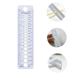 Règle de couture en plastique, accessoires de jauge de tricot, règle de couture en pouces, jauge d'aiguille mesure de la taille, outils d'accessoires de couture 1 pièce 