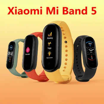 

Original Xiaomi Mi Band 5 Wristband 4 Color Heart Rate Fitness Tracker Bluetooth Sport Bracelet AMOLED Screen Miband 5
