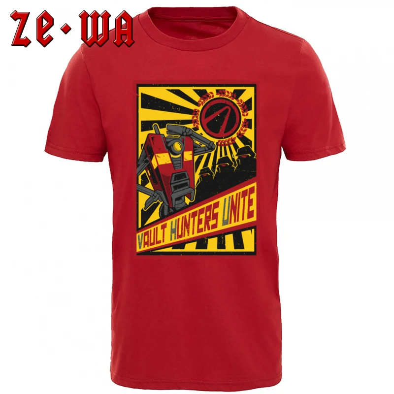 Vault_Hunters_Unite__10462 Summer Tshirts for Men 100% Cotton Fall Tops Shirts Tops & Tees Short Sleeve On Sale Round Neck Vault_Hunters_Unite__10462 red