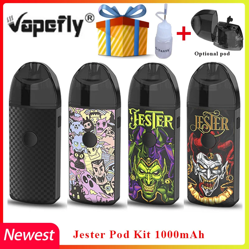 Vape Pod Kit Vapefly Jester Pod Kit 1000mAh 2ml DIY Rebuildable Dripping Pod kit electronic cigarette vape vs zero pod/Caliburn