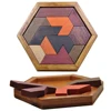 Colourful Hexagonal Wooden Jigsaw Puzzles Board Montessori Toy Geometric Puzzle Game Educational Intelligence Toy for Kids Adult ► Photo 2/5