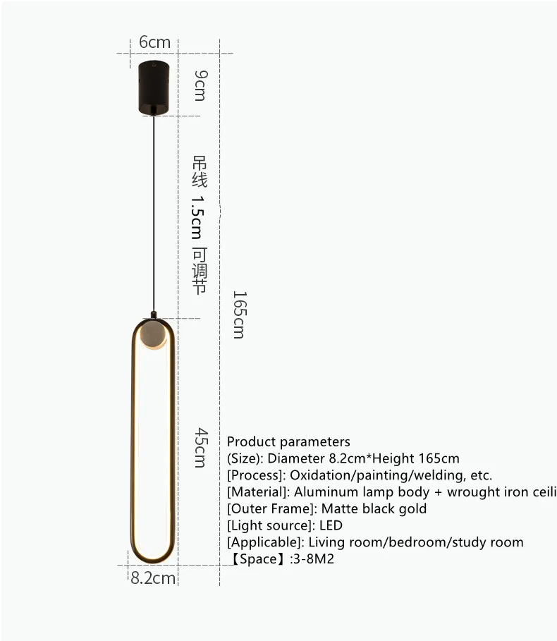 H5c189a6e23ea414cbab0d3d897afcfe9b Modern Led Pendant Lamps Gold Black for Dining Room Bedroom Bedside Table Chandelier Minimalist Decor Lighting Suspension Design