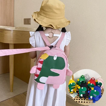 

Fashion Anti-lost School Bag For Baby Girl Boy Cute Dinosaur Pattern Waterproof Korea Style Backpack Satchel Cartoon Bags Photo