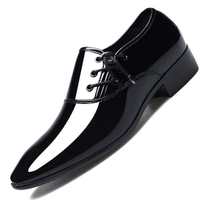 2020 New Men S Leather Shoes Pointed Wedding Shoes Men Business