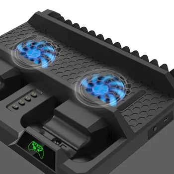

Black Universa Dual Controllers Charging Base Stand With Cooling Fan ,300x236x50mm