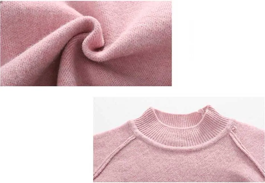 Свитера для девочек; Однотонный вязаный свитер для девочек; пуловер с длинными рукавами для детей; сезон весна-осень; повседневная одежда для маленьких девочек