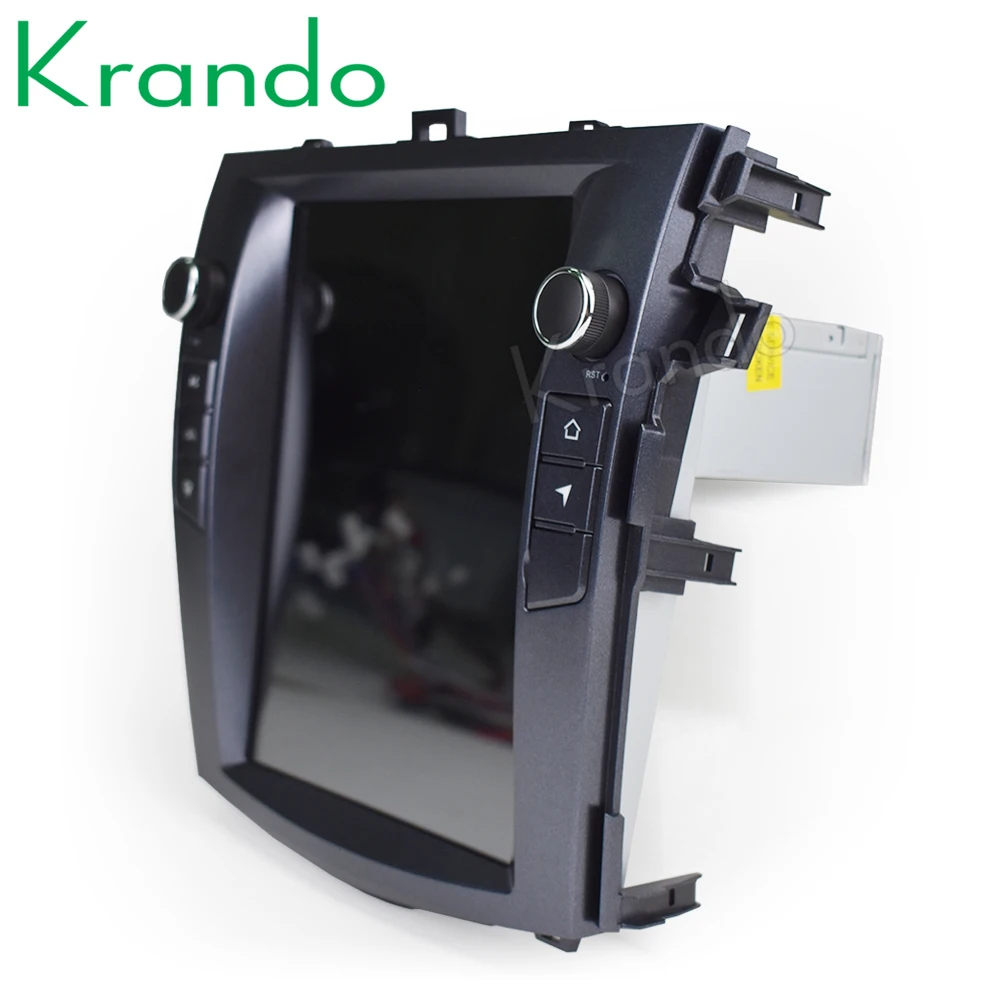 Discount Krando Android 7.1 10.4" Tesla Vertical screen car multimedia system for toyota Corolla 2008-2012 audio radio player KD-TV025 4