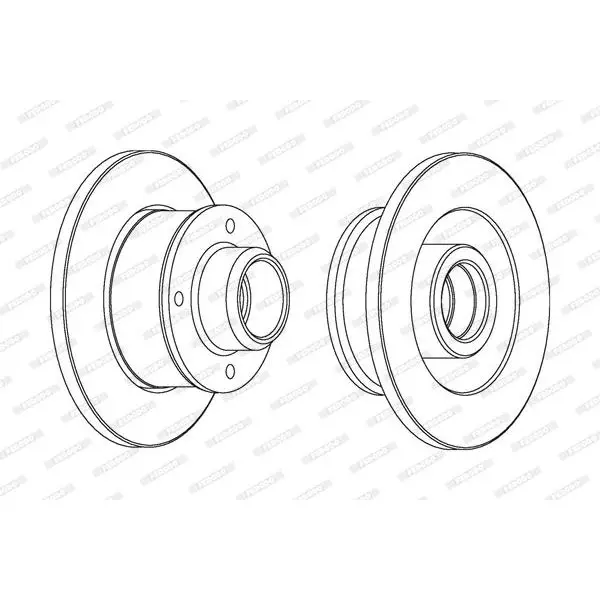 Диск торм.зад.VW GOLF/JETTA/PASSAT 1.8 2.0L (226x10) FERODO DDF1|Тормозной цилиндр| |