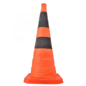 

70cm High Quality Road Traffic Collapsible Road Cones With Reflective Strip Safety Safety Cones