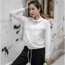 Новинка; сезон осень-зима; быстросохнущая женская верхняя одежда для бега; свободное облегающее пальто с длинными рукавами; спортивная одежда для занятий йогой; женская одежда