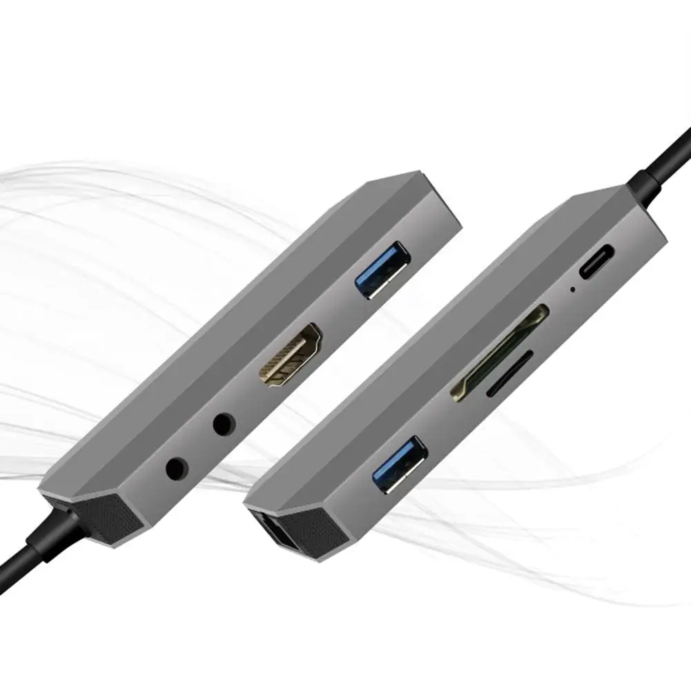 Концентратор адаптер 9 в 1 концентратор 1000 м RJ45 Ethernet 4K HDMI 3,0 PD 2,0 зарядное устройство для чтения карт