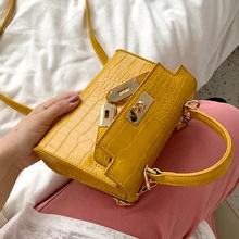 Маленькая женская сумка летняя новая мода Корейская версия универсальная крокодиловая текстура сумка почтальон модная сумка