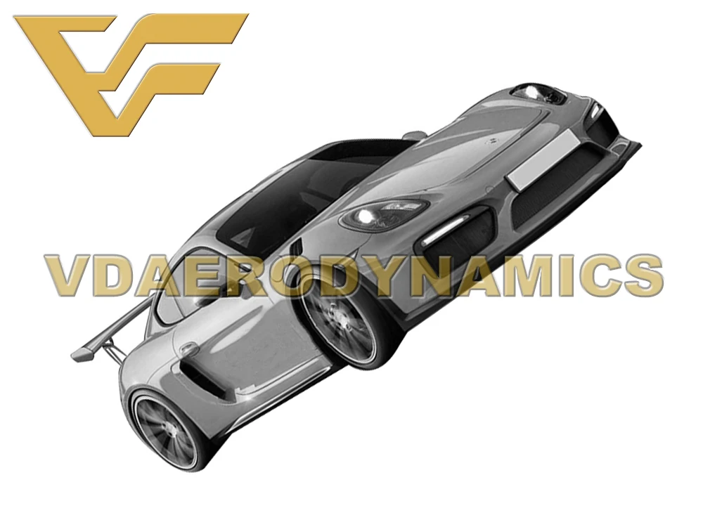 Подходит для 16-20 718 Porsche Cayman Boxster VAD-GT4 FRP или Half Carbon Полный комплект кузова-передний бампер задний губы боковые юбки