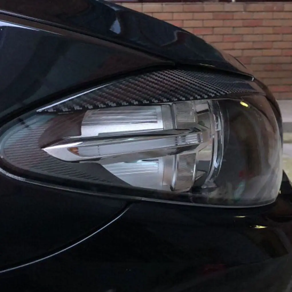 1 пара карбоновых фар Брови Веки стикер Замена для BMW F10 2011- декор для салона автомобиля