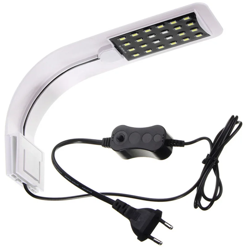 

Blue White Led Aquarium Lights Clip On Fish Tank Lamp Lighting For Saltwater Freshwater With Gooseneck Clamp Eu Plug