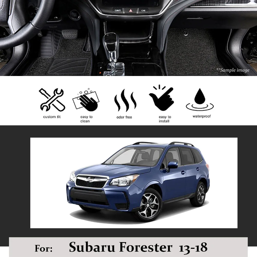 Автомобильный напольный коврик, ковер на заказ, подходит для Subaru Forester LHD, противоскользящий передний задний вкладыш, водонепроницаемый, без запаха